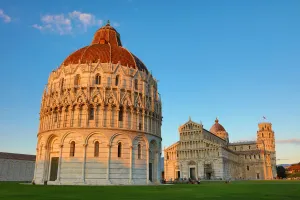 Pisa Baptistery of St John, Cathedral and the Leaning Tower of Pisa, Italy