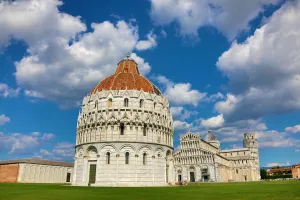 Saint: Pisa Baptistery of St John, Cathedral and the Leaning Tower of Pisa, Italy