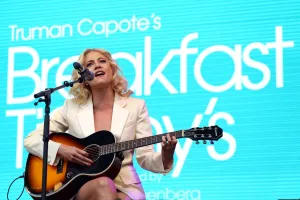 West: Pixie Lott performing at West End Live, Trafalgar Square, London