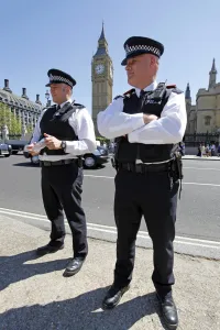 Demonstration: Police at UK Uncut Street Party