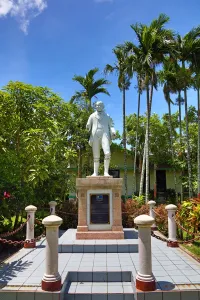 Prince LeeBoo statue, Palau Community College in Koror, Koror Island, Republic of Palau