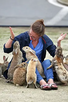 Tourist: Rabbits on Okunoshima Island