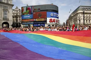 Pride: Rainbow Flag at London Pride Parade 2009
