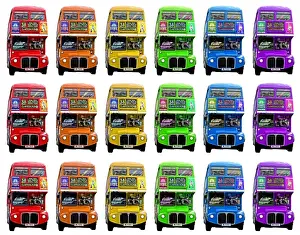 Buses: Rainbow London Double-Decker Routemaster Bus Souvenir