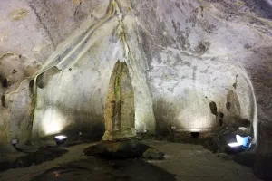 Religious: The Ramayana Cave at the Batu Caves, a Hindu shrine in Kuala Lumpur, Malaysia