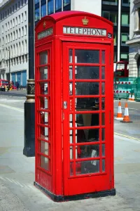 Boxes: Red London Telephone Box, London, England