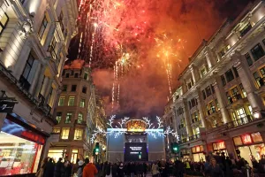 Decorations: Regent Street Christmas Lights switched on, London, England