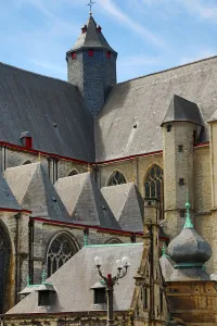 Architecture: Rooftops of Saint Michaels Church, Ghent, Belgium