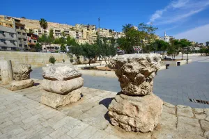 Archaeology: Ruins on the Hashemite Plaza in the Old City, Amman, Jordan