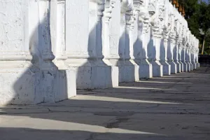 Largest: Shadows on shrines at Kuthodaw Pagoda, Mandalay, Myanmar (Burma)