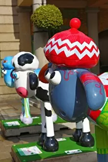 Shaun the Sheep sculptures gathered in Covent Garden, London
