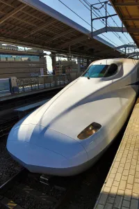 Stations: Shinkansen Train at Kyoto Railway Station, Kyoto, Japan