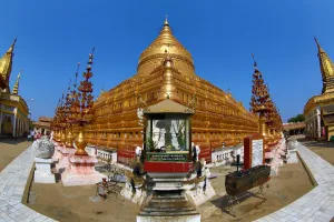 Burma: Shwezigon Paya Pagoda in Nuang U, Bagan, Myanmar (Burma)
