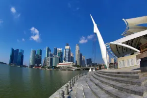 Views: Singapore city skyline skyscrapers and office blocks, Republic of Singapore