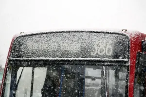 Snow In London: Snowy weather conditions in Blackheath, London