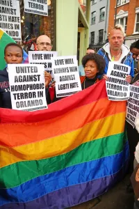 Lgbt: Soho Vigil for Orlando shootings in Old Compton Street, London