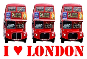 Souvenirs: Souvenir I love London Red Double-Decker Routemaster Bus