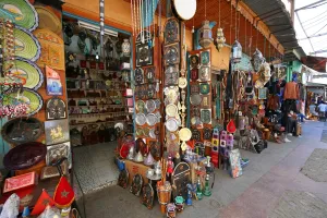 Souvenir: Souvenir shops in the streets of the Medina of Rabat, Morocco
