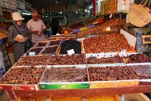 Souvenir shops in the streets of the Medina of Rabat, Morocco