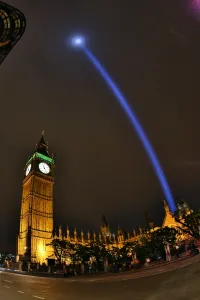 Lighting: Spectra light installation marking the Centenary of the First World War as part of Lights Out in London