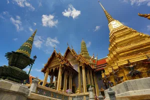 Wonders Of Thailand: Spires and golden chedi, Wat Phra Kaew