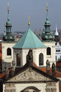 Stock Geography: St. Salvator Church and rooftops of the Prague skyline
