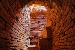 Archaeology: Stairway in Shwe Leik Too Pagoda in Bagan, Myanmar (Burma)
