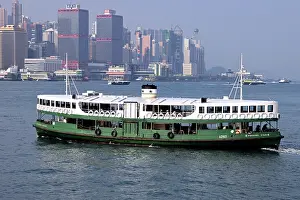 Prints of Star Ferry crossing Victoria Harbour in Hong Kong, China Hong Kong Images: Star Ferry crossing Victoria Harbour in Hong Kong, China