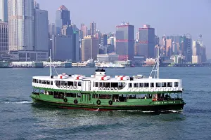 Prints of Star Ferry crossing Victoria Harbour in Hong Kong, China Hong Kong Images: Star Ferry crossing Victoria Harbour in Hong Kong, China