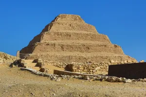 The step Pyramid of Djoser (or Zoser) in the Saqqara Necropolis near Memphis, Egypt
