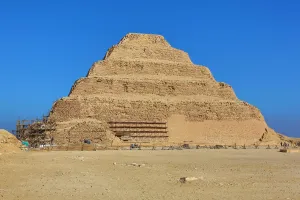 Archaeology: The step Pyramid of Djoser (or Zoser) in the Saqqara Necropolis near Memphis, Egypt