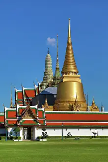 Bangkok, Thailand: Stupas and chedis at Wat Phra Kaew Temple, Bangkok, Thailand