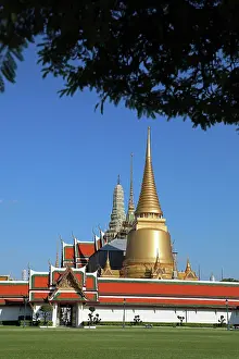 Bangkok, Thailand: Stupas and chedis at Wat Phra Kaew Temple, Bangkok, Thailand