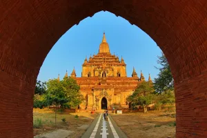 Burma: Sulamani Guphaya Temple Pagoda on the Plain of Bagan, Bagan, Myanmar (Burma)