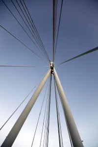 Stock Geography: Suspension cables of the Golden Jubilee Bridge