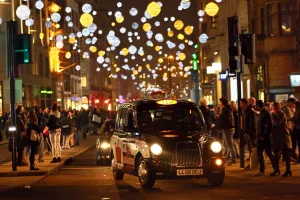Switching on Oxford Street Christmas lights in London
