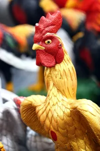 Temple of a Thousand Roosters, Wat Thammikarat, Ayutthaya, Thailand - 7 Jul 2017