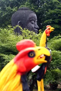 Temple of a Thousand Roosters, Wat Thammikarat, Ayutthaya, Thailand - 7 Jul 2017