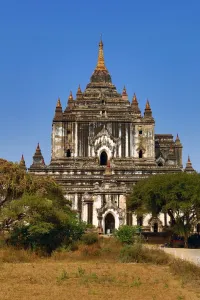 Burma: Thatbyinnyu Temple Pagoda in Old Bagan, Bagan, Myanmar (Burma)