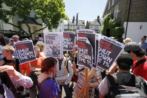 Demonstration: UK Uncut Street Party at the home of Nick Clegg