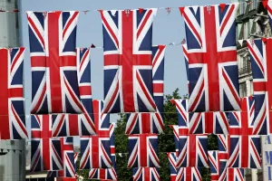 Celebrations: Union Jack Flags in Haymarket, London