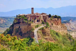 Plateau: View of the hilltop village of Civita di Bagnoregio, Lazio, Italy