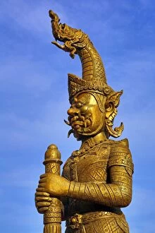 Warrior statue at Wat That Foun Temple, Vientiane, Laos