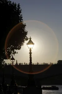 Stock Geography: Waterloo Bridge at sunset