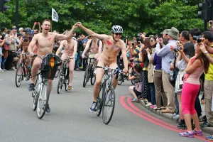 World Naked Bike Ride 2014 in London, England