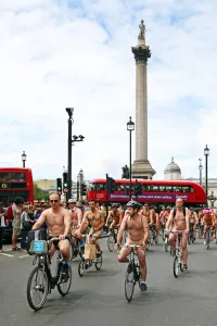 World Naked Bike Ride 2014 in London, England