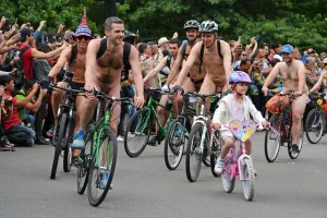 World Naked Bike Ride 2014 in London, England