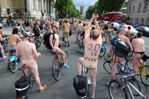 World Naked Bike Ride 2014 in London, England