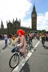 World Naked Bike Ride 2014 in London, England