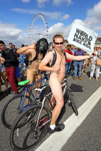 World Naked Bike Ride 2014 in London, England
